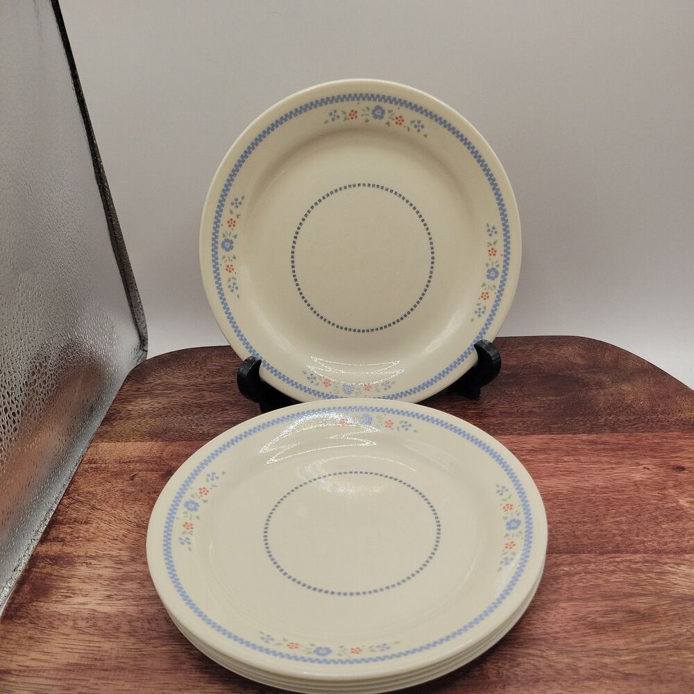 Set of 5 Vintage Corelle 7.25” Needlepoint Bread / Dessert Plates